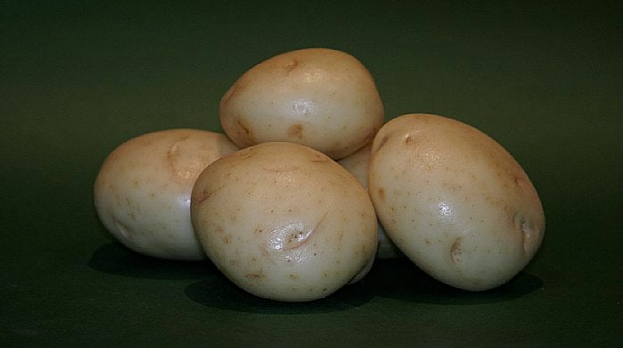 Papas de piel blanca